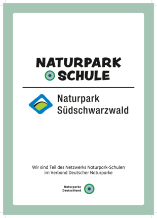 Plakette Naturpark-Schule im Naturpark Sdschwarzwald