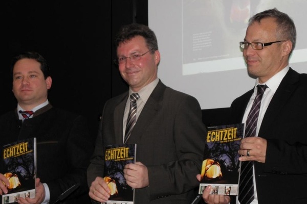 Minister Bonde, LR Dr. Brtel, TMBW-Geschftsfhrer Braun mit EchtZeit