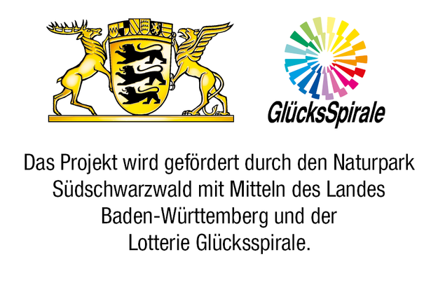 Förderhinweis: Dieses Projekt wurde durch den Naturpark Südschwarzwald gefördert mit Mitteln des Landes Baden-Württemberg und der Lotterie Glücksspirale.