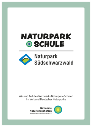 Plakette Naturpark-Schule im Naturpark Südschwarzwald