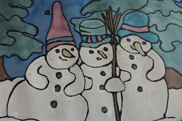 Motiv "Schneefiguren" in der Sonderausstellung "Frostige Gesellen"  Stadtmuseum Schopfheim