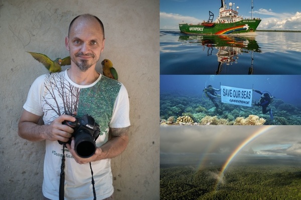 Collage zur Multivissionsschau Die Welt im Wandel von und mit Markus Mauthe  Greenpeace / Markus Mauthe