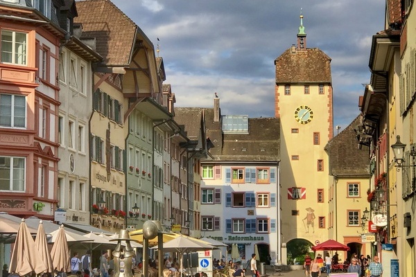 Blick auf das Obere Tor in der Innenstadt  Stadt Waldshut