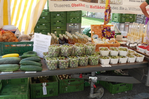 Marktstand mit regionalen Produkten  Daniela Drr